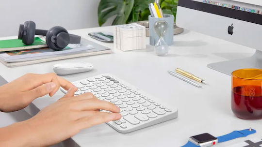Logitech K380 Wireless Bluetooth Keyboard Only English UK Off-White