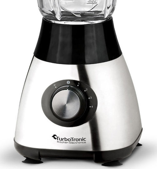 Turbotronic Μπλέντερ με Γυάλινη Κανάτα 1.5 lt 1200W Inox TT-BG5