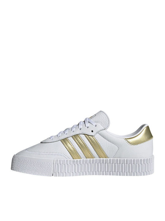 Sambarose Damen Sneakers Cloud White / Gold Met.