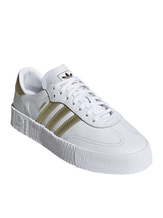 Sambarose Damen Sneakers Cloud White / Gold Met.
