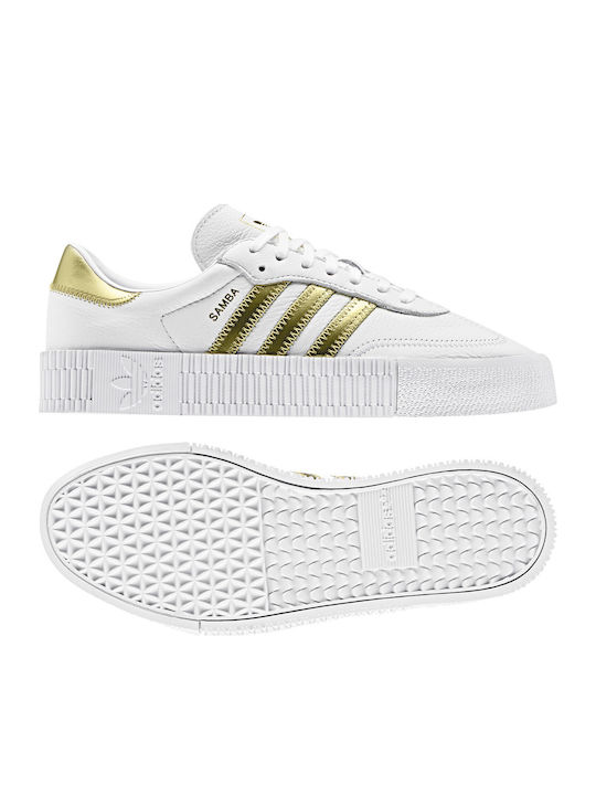 Sambarose Damen Sneakers Cloud White / Gold Met.