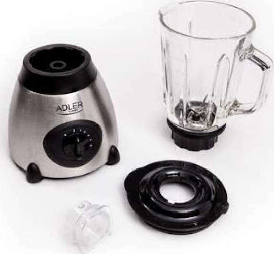 Adler AD-4070 Μπλέντερ με Γυάλινη Κανάτα 1.5 lt 600W Inox