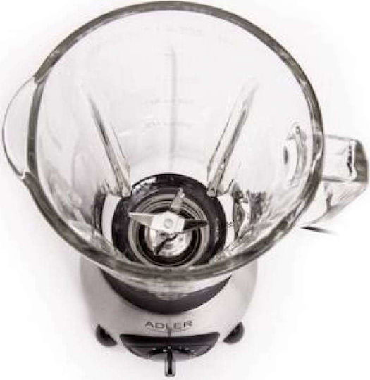 Adler AD-4070 Μπλέντερ με Γυάλινη Κανάτα 1.5 lt 600W Inox