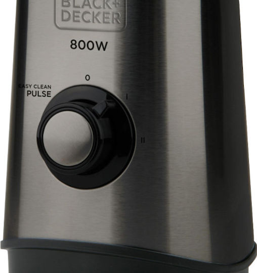 Black & Decker Blender with Glass Jug 1.5 lt 800W Gray BXJB800E