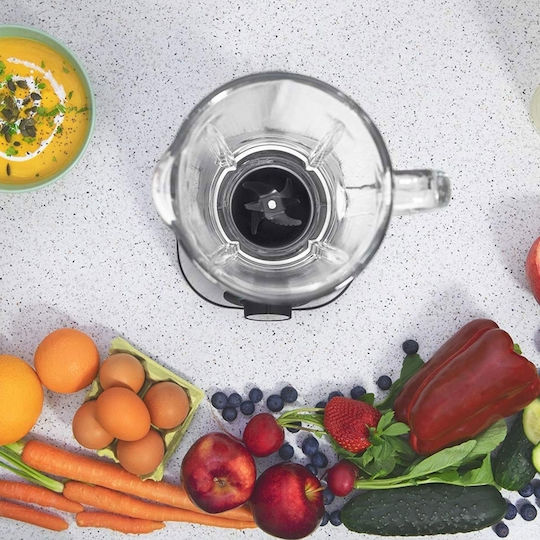 Cecotec Power Black Titanium 1800 Blender Cu Cană Din Sticlă 2,1 L 1800W Inox