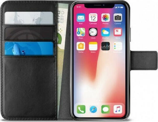 Puro Wallet Synthetic Leather Black (iPhone XS Max) IPCX65BOOKC3BLK