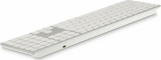 LMP KB-1243 Πληκτρολόγιο με Touchpad Αγγλικό UK Συμβατό με Mac Λευκό