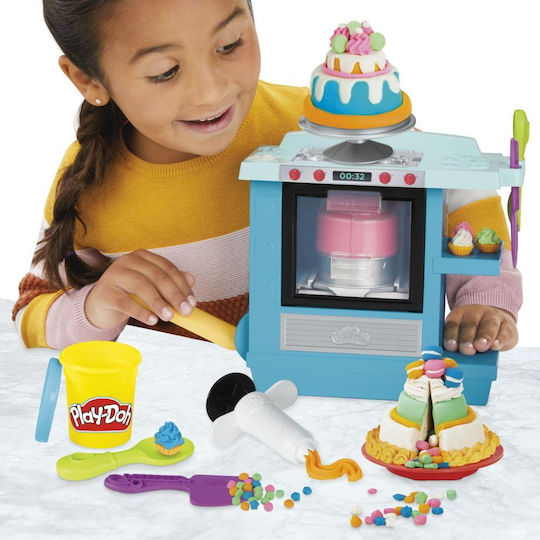 Hasbro Play-Doh Πλαστελίνη - Παιχνίδι Kitchen Creations Rising Cake Oven για 3+ Ετών, 5τμχ