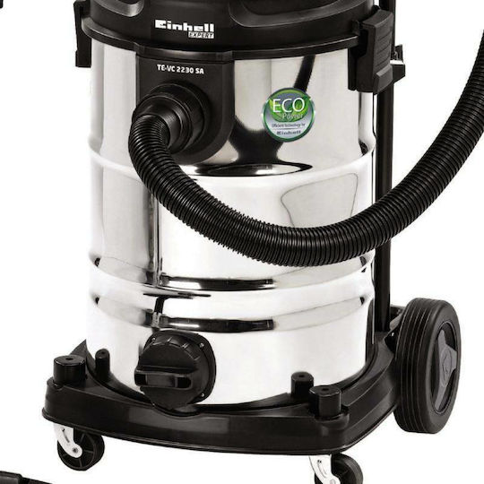 Einhell Tevc 2230 Sa Σκούπα Υγρών / Στερεών 1150W με Ανοξείδωτο Κάδο 30lt