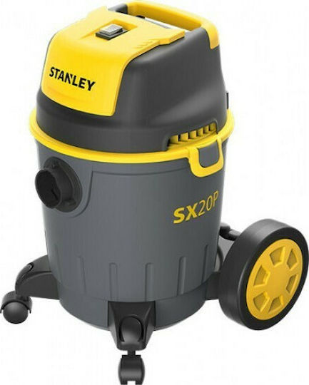Stanley SXVC20PE Staubsauger Flüssigkeiten / Feststoffe 1200W mit Kunststoff Behälter 20Es