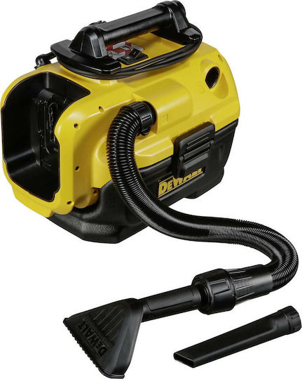 DEWALT Επαναφορτιζόμενη Σκούπα Υγρών / Στερεών Χωρίς Φορτιστή και Μπαταρία με Πλαστικό Κάδο 7.5lt