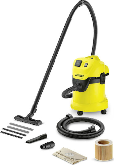 Karcher WD 3 P Σκούπα Υγρών / Στερεών 1000W με Πλαστικό Κάδο 17lt