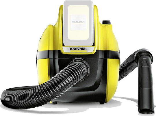 Karcher WD 1 Compact Rechargeable Vacuum Wet / Dry Without Charger and Battery with Plastic Bin 7lt