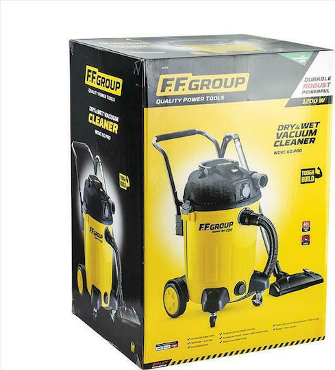 FFG WDVC 35 PRO Vacuum Wet / Dry 1200W with Plastic Bin 35lt
