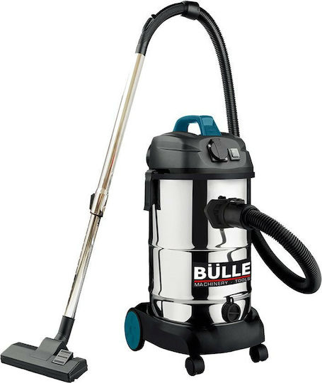 Bulle Vacuum Wet / Dry 1600W with Stainless Bin 30lt