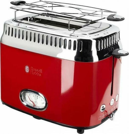 Russell Hobbs Retro Toaster 2 Slots 1200W Red