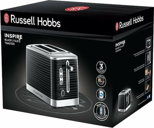 Russell Hobbs Inspire Φρυγανιέρα 2 Θέσεων 1050W Μαύρη