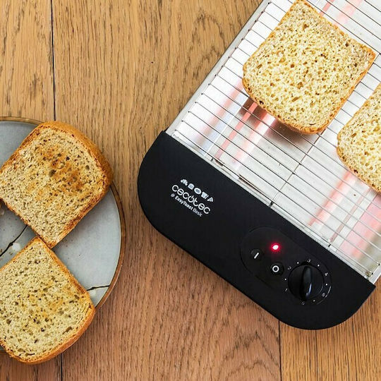 Cecotec Easy Toast Basic 8003 Φρυγανιέρα 2 Θέσεων 600W Μαύρη