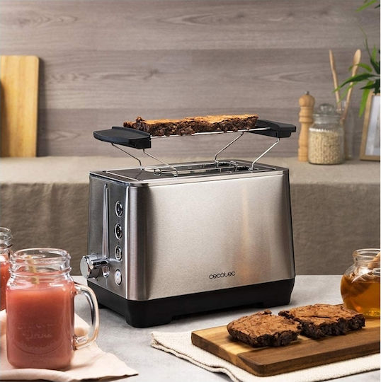 Cecotec BigToast Extra Double Φρυγανιέρα 2 Θέσεων 1000W Inox