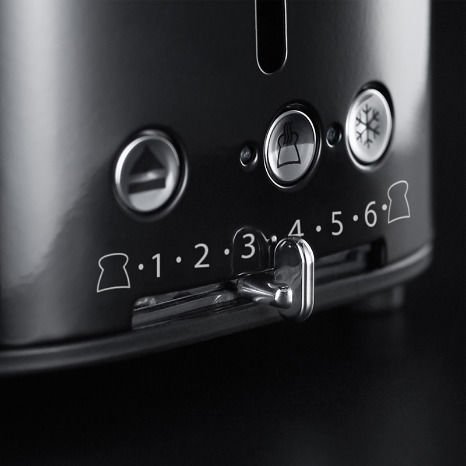 Russell Hobbs Retro Toaster 2 Slots 1200W Black