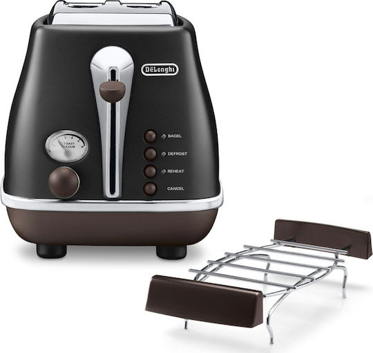 De'Longhi Icona Vintage Тостер Двуместна 900W Черен