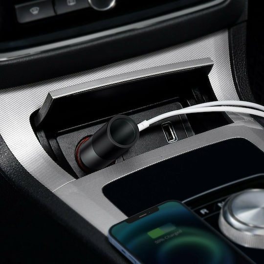 Baseus Share Together Φορτιστής Αυτοκινήτου 120W Γρήγορης Φόρτισης με Θύρες: 2xUSB 1xΑναπτήρα Γκρι Χρώμα