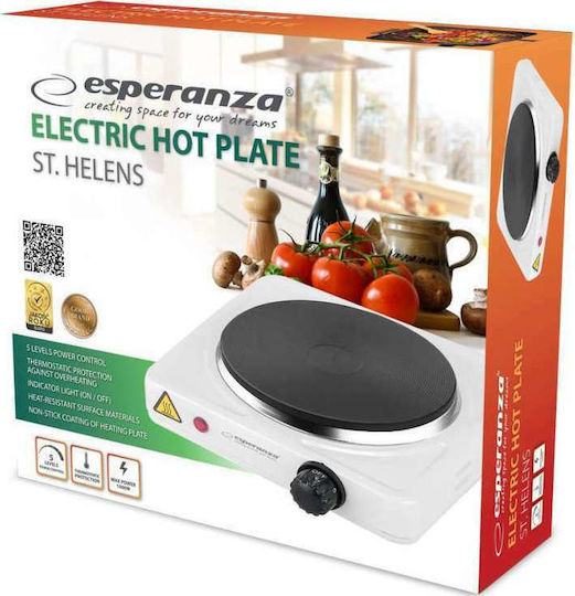 Esperanza St Helens Enamel Countertop Single Burner White