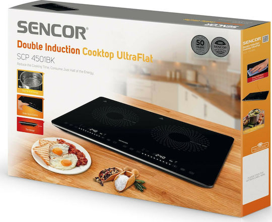 Sencor Countertop Induction Double Black Hearth