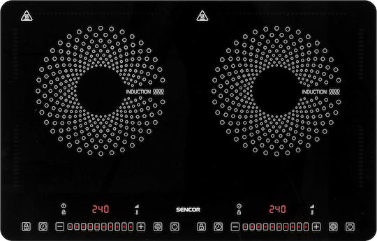 Sencor Countertop Induction Double Black Hearth