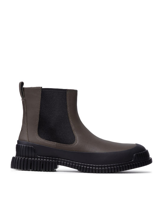 Pix Leather Khaki Chelsea Boots