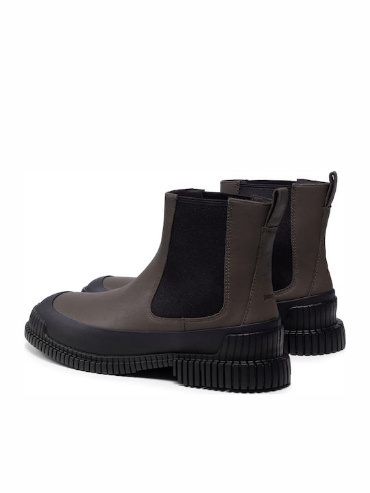 Pix Leather Khaki Chelsea Boots