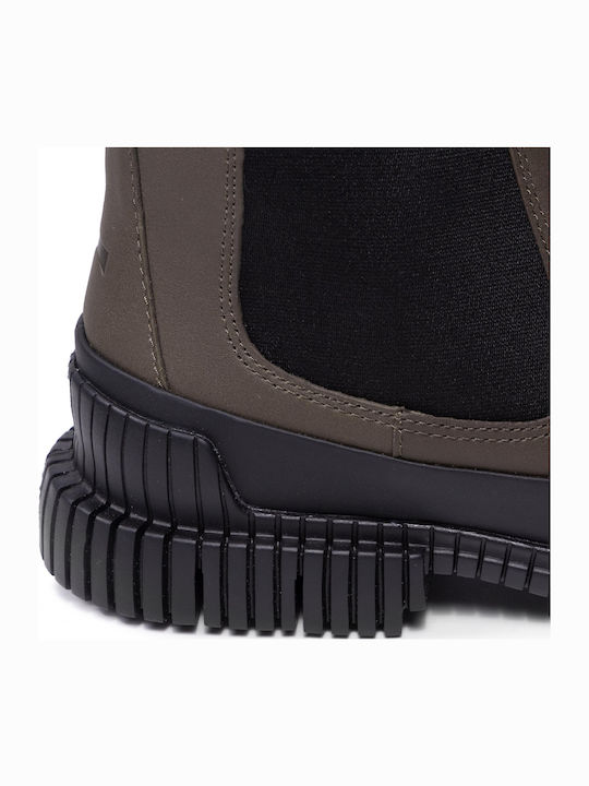 Pix Leather Khaki Chelsea Boots