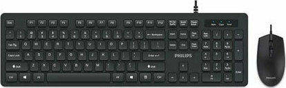 Philips SPT6264 Комплект клавиатура и мишка Английски US Черен