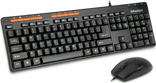 Meetion C105 3in1 Комплект клавиатура и мишка Английски US Черен