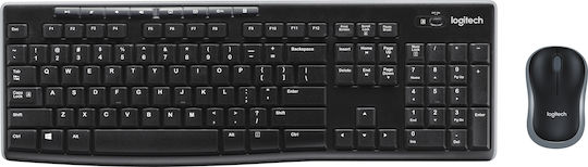 Logitech Wireless Combo MK270 Комплект клавиатура и мишка Международен английски Черен