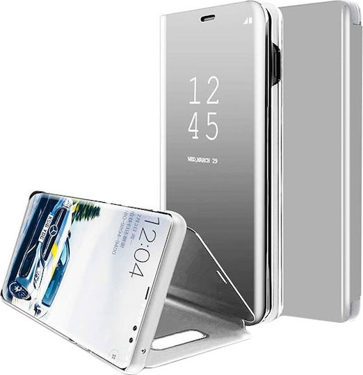 Hurtel Clear View Book Plastic Silver (Galaxy S10)