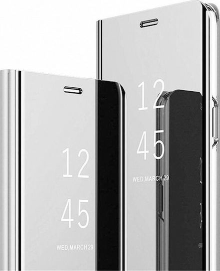 Hurtel Clear View Book Ασημί (Galaxy S10+)