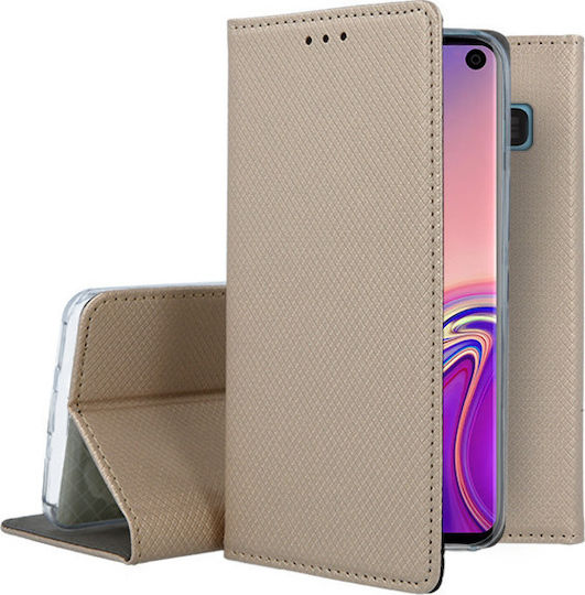 Forcell Book Δερματίνης Χρυσό (Galaxy S10)