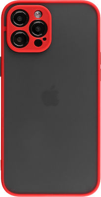 Lime Hardshell Camera Guard Back Cover Συνθετική Ανθεκτική Red with Black Keys (iPhone 12 Pro Max)