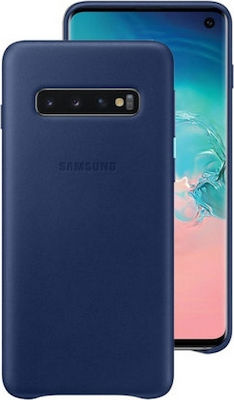 Samsung Umschlag Rückseite Leder Marineblau (Galaxy S10) EF-VG973LNEGWW