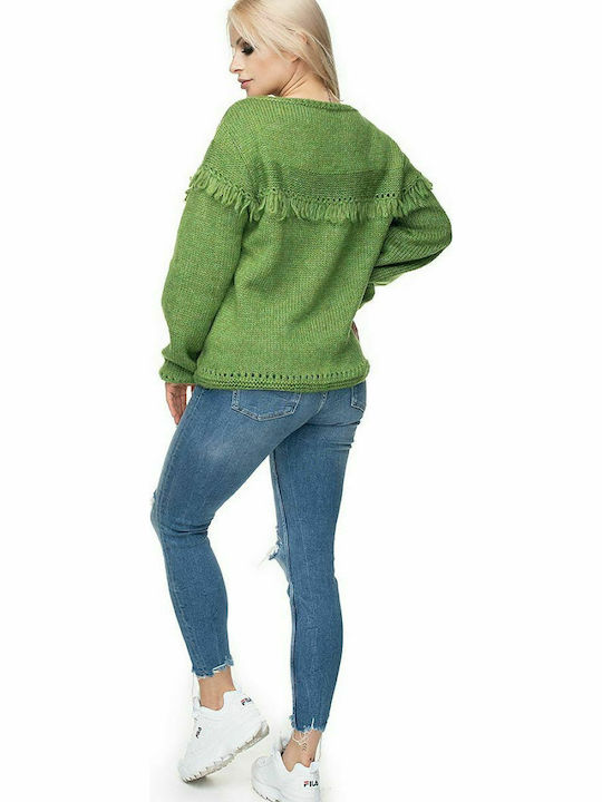 PeeKaBoo 30062 Women's Long Sleeve Sweater Green 131605