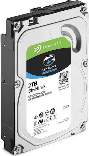 Seagate Skyhawk 2TB HDD Hard Drive 3.5" SATA III 7200rpm with 64MB Cache for Recorder ST2000VX008