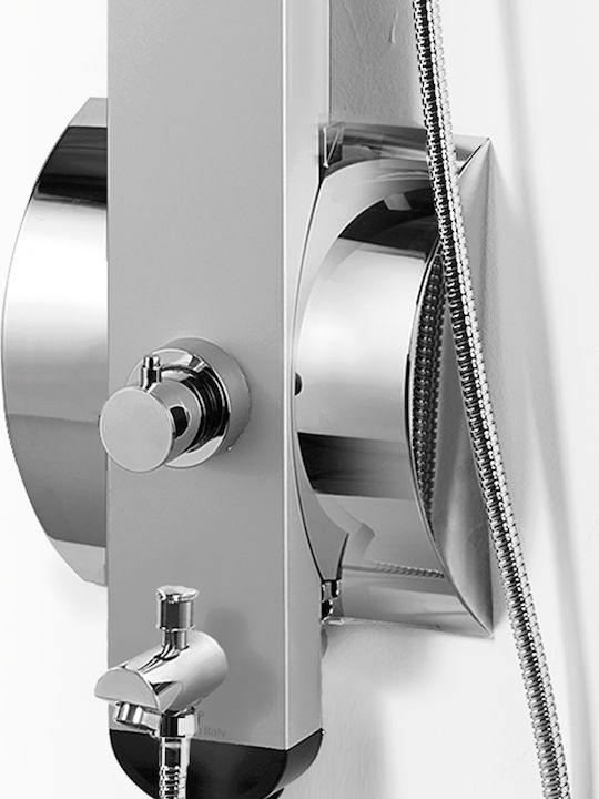 Dolce Vita Idea Spout Στήλη Ντουζ με Μπαταρία 136.4cm Ασημί