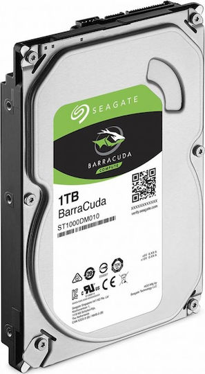 Seagate Barracuda 1TB HDD Σκληρός Δίσκος 3.5" SATA III 7200rpm με 64MB Cache για Desktop ST1000DM010