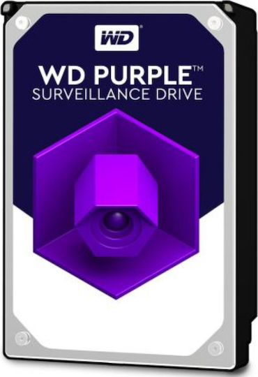 Western Digital Purple 2TB HDD Σκληρός Δίσκος 3.5" SATA III 5400rpm με 64MB Cache για Καταγραφικό WD20PURZ