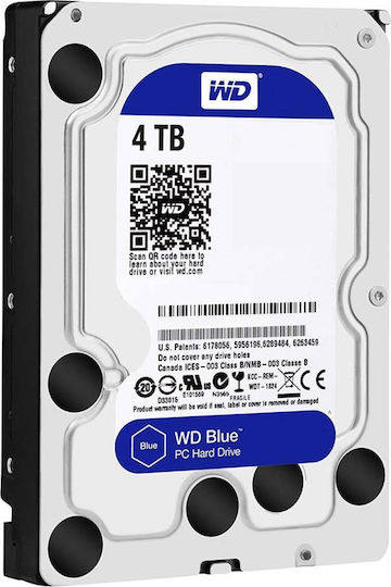Western Digital Blue 4TB HDD Hard Drive 3.5" SATA III 5400rpm with 256MB Cache for Desktop WD40EZAZ