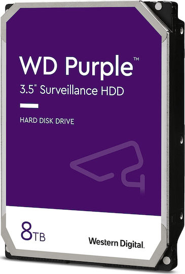 Western Digital Purple 8TB HDD Σκληρός Δίσκος 3.5" SATA III 5400rpm με 128MB Cache για Καταγραφικό WD84PURZ