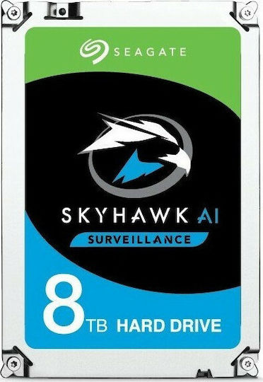 Seagate SkyHawk AI Surveillance 8TB HDD Hard Drive 3.5" SATA III 7200rpm with 256MB Cache for Recorder / NAS / Server ST8000VE001