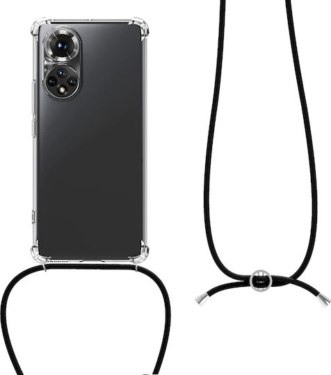 KWmobile Back Cover Silicone with Strap Transparent / Black (Huawei Nova 9 / Honor 50)