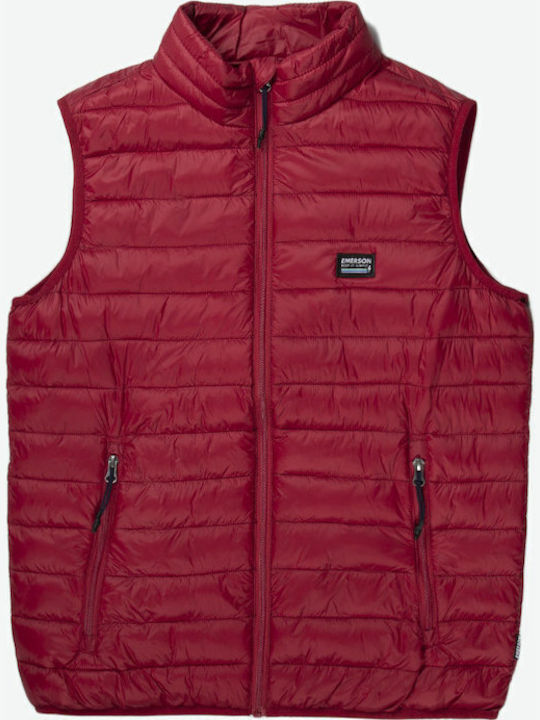 Sleeveless Winter Jacket Puffer Red